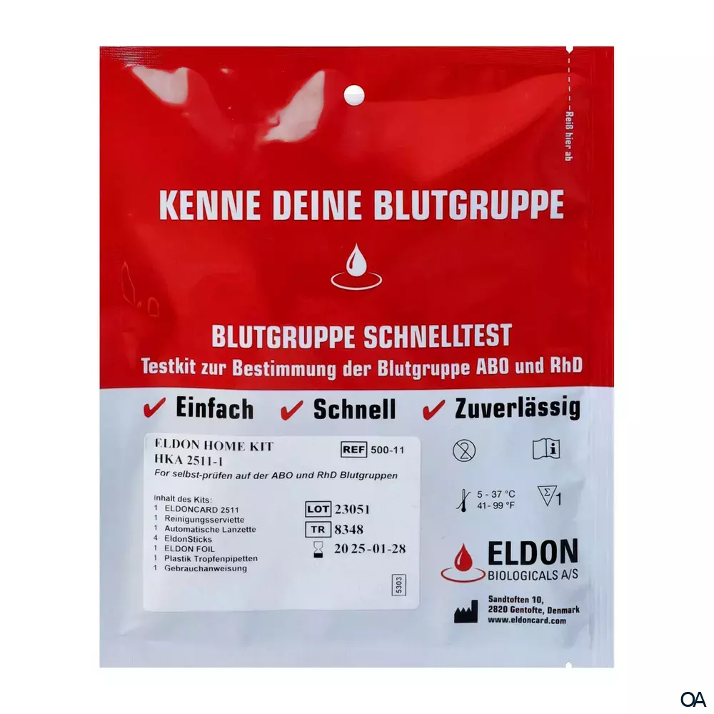 Eldon Blutgruppe Schnelltest Eldon Blutgruppe Schnelltest