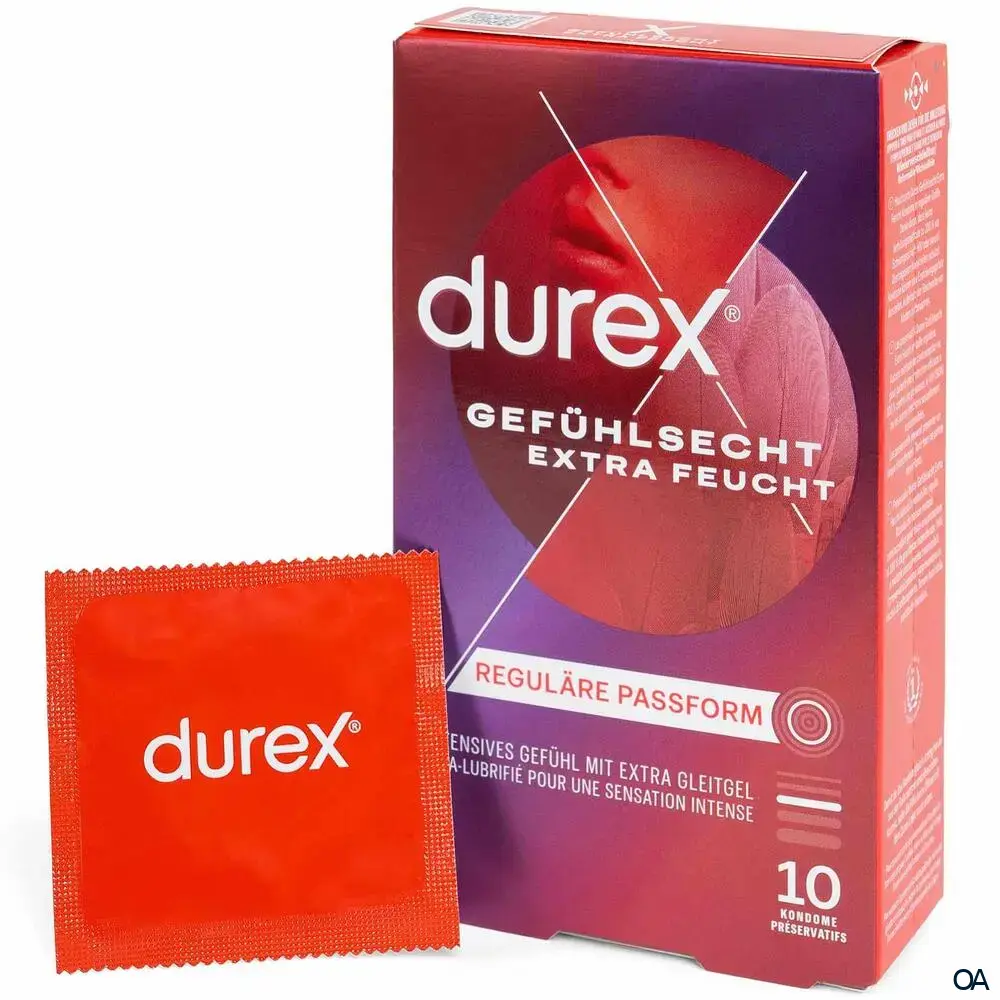 Durex Gefühlsecht Extra Feucht Kondome, Ø 56mm, 195mm Durex Gefühlsecht Extra Feucht Kondome, Ø 56mm, 195mm