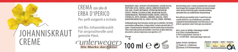 Unterweger Johanniskraut Creme