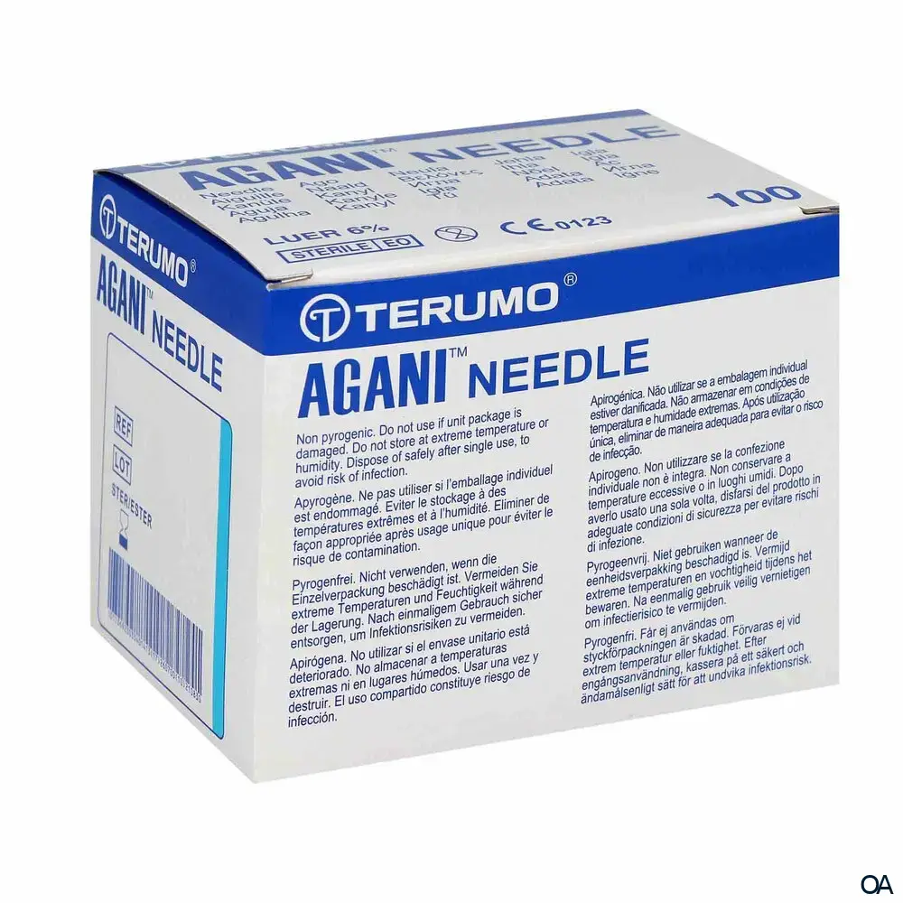 Terumo® Agani™ Einmal-Kanüle 23G x 5/8", Ø 0,6 x 16 mm, blau