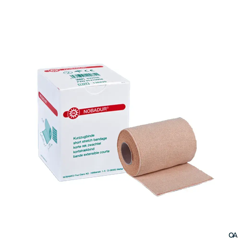 Nobadur® Kurzzugbinde elastisch, hautfarben, 8 cm x 5 m