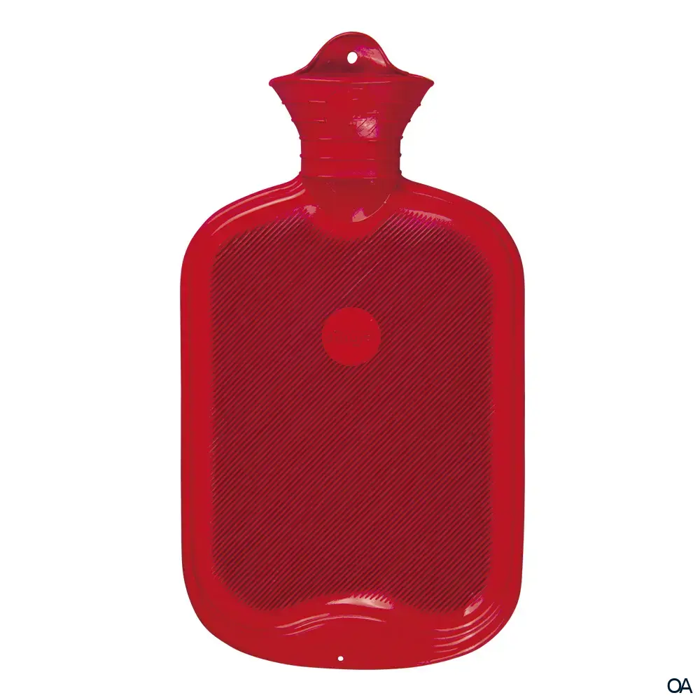 Sänger Wärmflasche beidseitig mit Lamelle rot - 2,0L