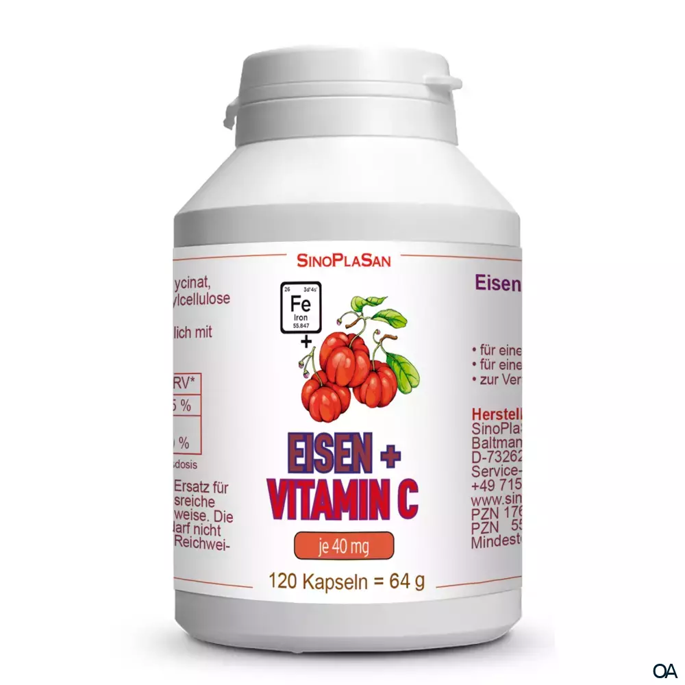 SinoPlaSan Eisen + Vitamin C Kapseln SinoPlaSan Eisen + Vitamin C Kapseln