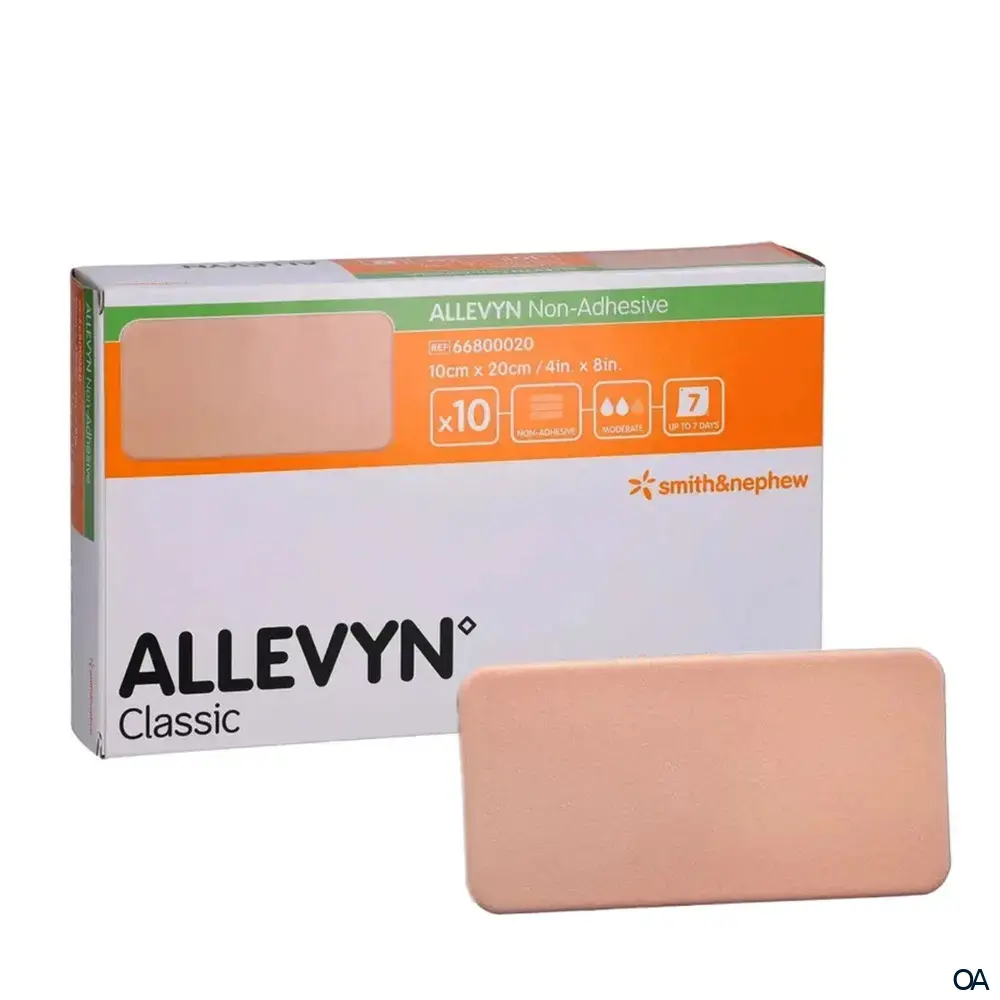 ALLEVYN Non-Adhesive nicht haftender Schaumverband steril, 10 x 20 cm