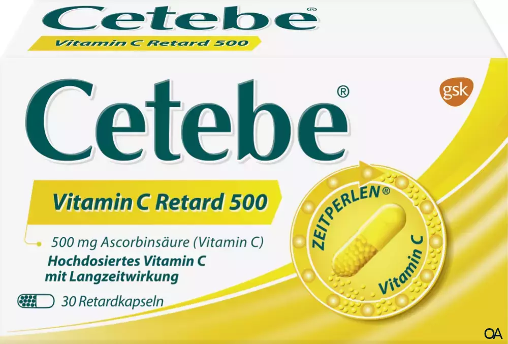 Cetebe® Vitamin C Retard 500 mg Kapseln Cetebe® Vitamin C Retard 500 mg Kapseln