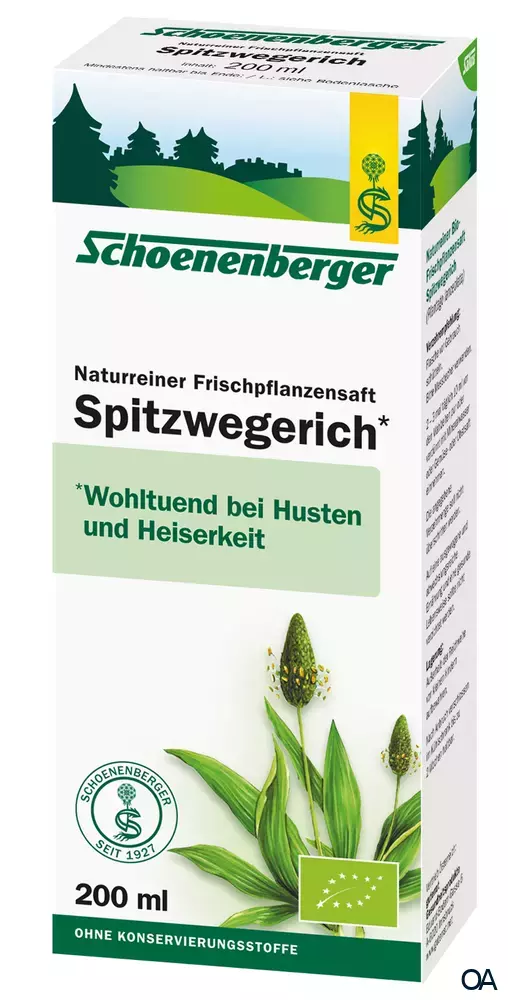 Schoenenberger Spitzwegerich Naturreiner Frischpflanzensaft (BIO)