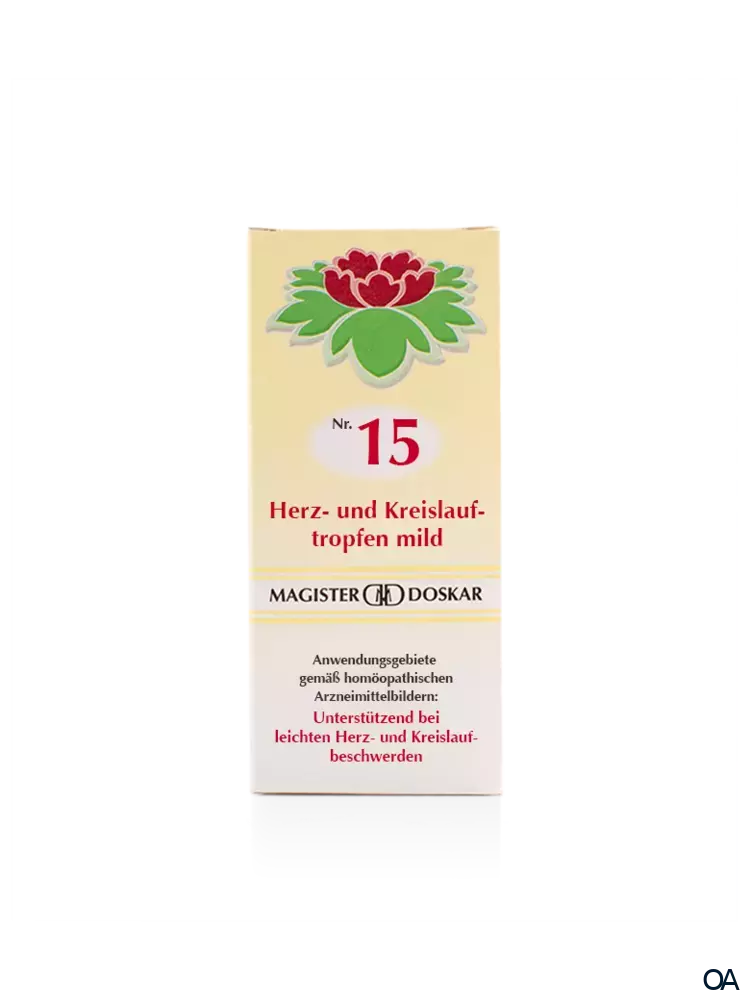 Doskar Tropfen Nr. 15 - Herz- und Kreislauftropfen mild Doskar Tropfen Nr. 15 - Herz- und Kreislauftropfen mild