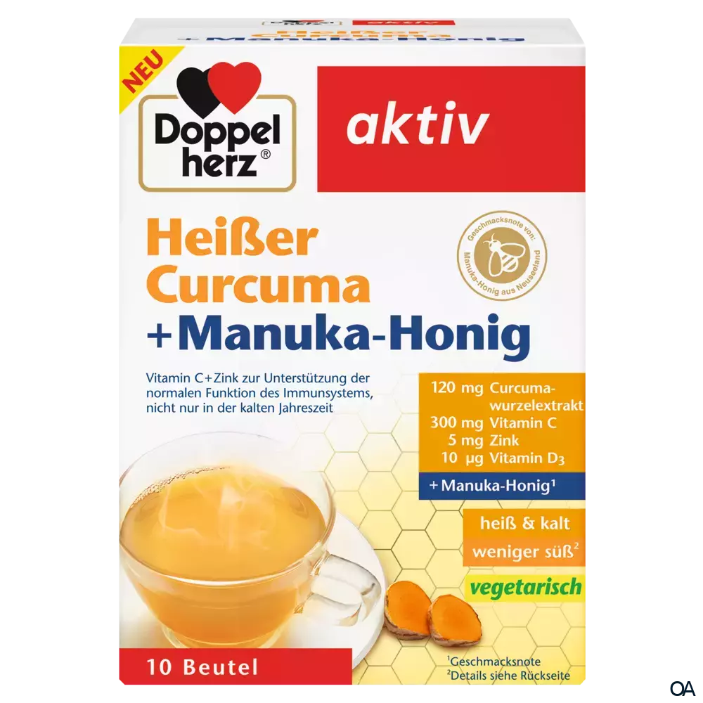 Doppelherz aktiv Heißer Curcuma + Manuka-Honig Sachets Doppelherz aktiv Heißer Curcuma + Manuka-Honig Sachets