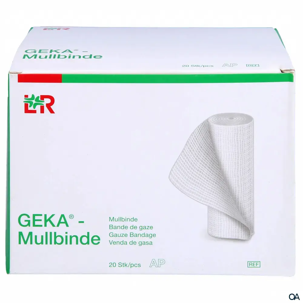 Geka® Mullbinden Starre Fixierbinden, lose, unsteril, 4 cm x 4 m