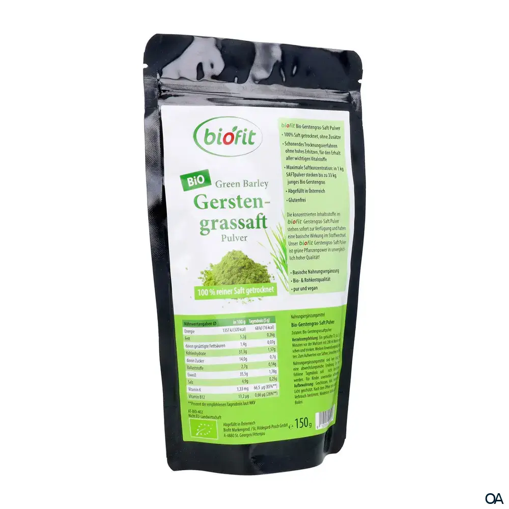 biofit Bio Green Barley Gerstengrassaft Pulver
