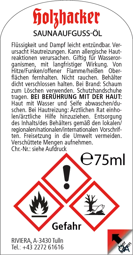 Holzhacker Sauna Aufguss-Öl Lemongras