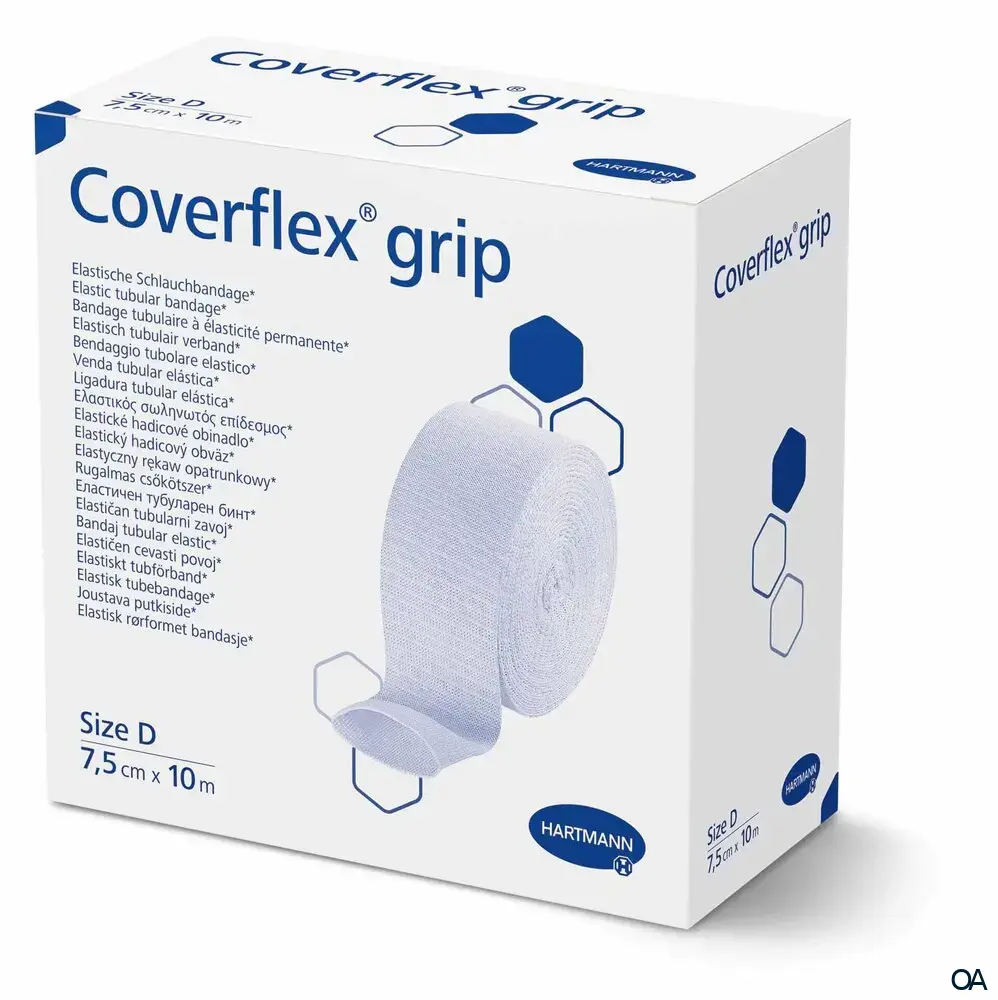 Coverflex® grip Elastischer Schlauchverband Rolle, Gr. D, 7,5 cm x 10 m