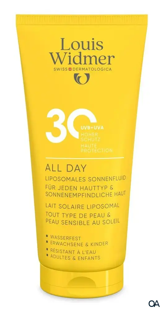 Louis Widmer suncare All Day 30 Liposomales Sonnenfluid - ohne Parfum Louis Widmer suncare All Day 30 Liposomales Sonnenfluid - ohne Parfum