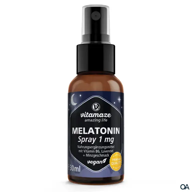 Vitamaze Melatonin 1 mg Spray + Vitamin B6, Lavendel und Minzgeschmack