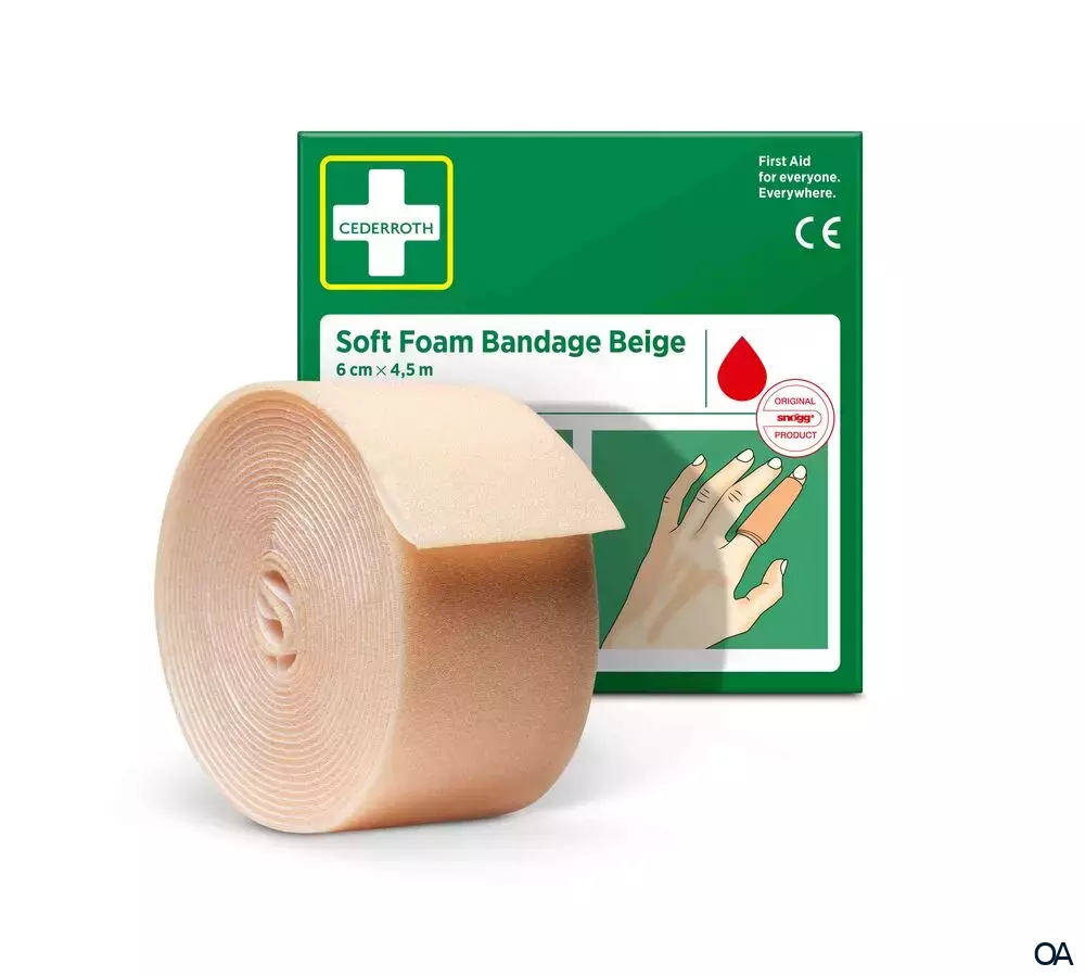 CEDERROTH Soft Foam Bandage Beige 6 cm x 4,5 m CEDERROTH Soft Foam Bandage Beige 6 cm x 4,5 m