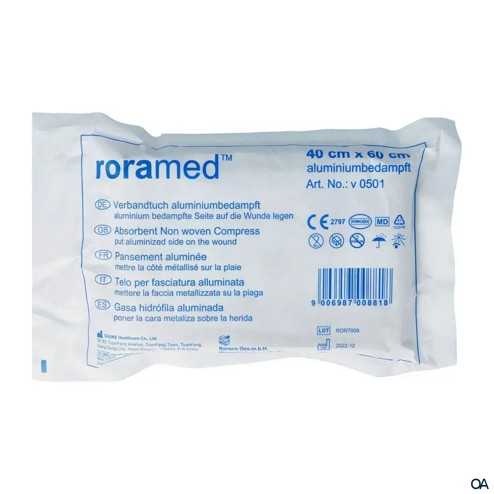 roramed™ Verbandtuch metallisiert, steril, 40 x 60 cm