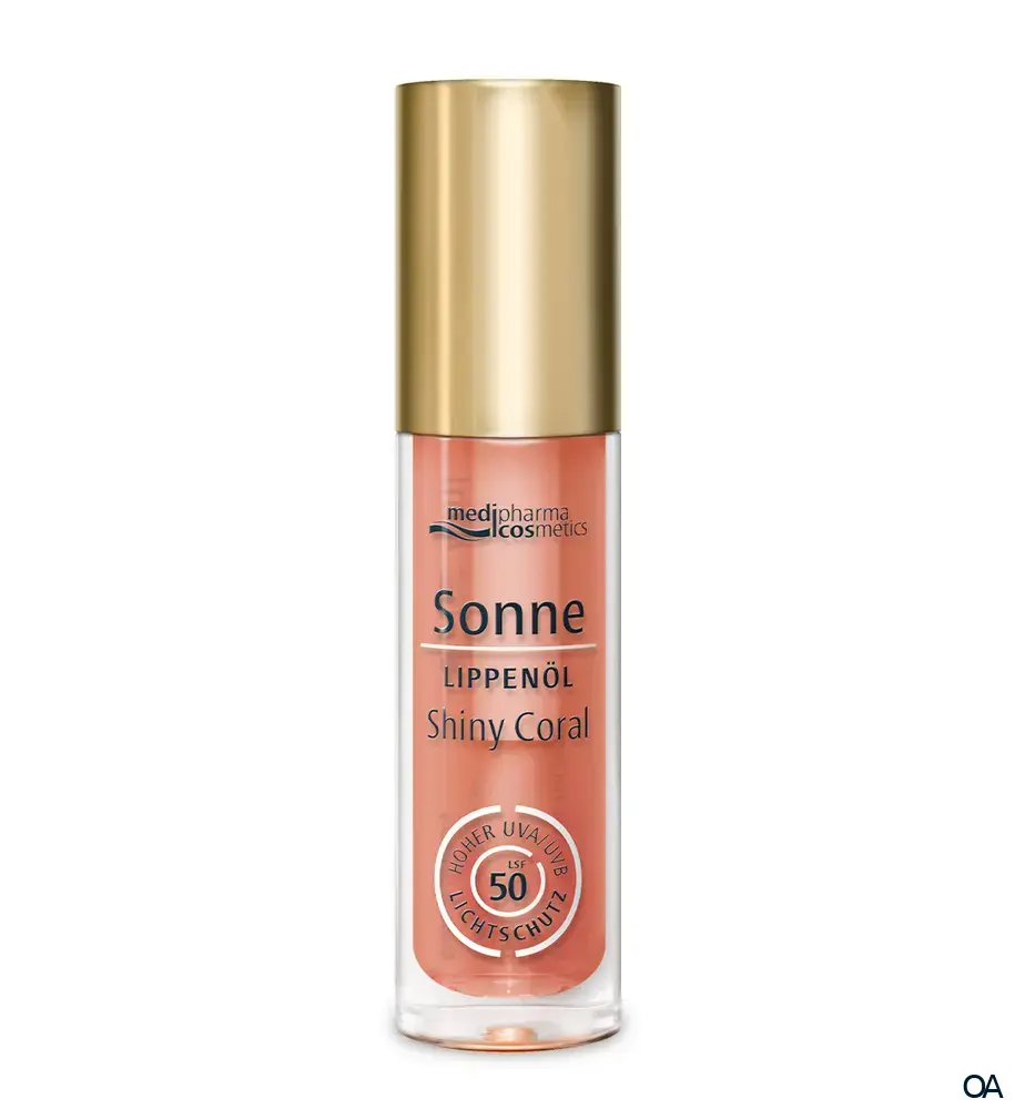 medipharma cosmetics Sonne Lippenöl Shiny Coral LSF 50