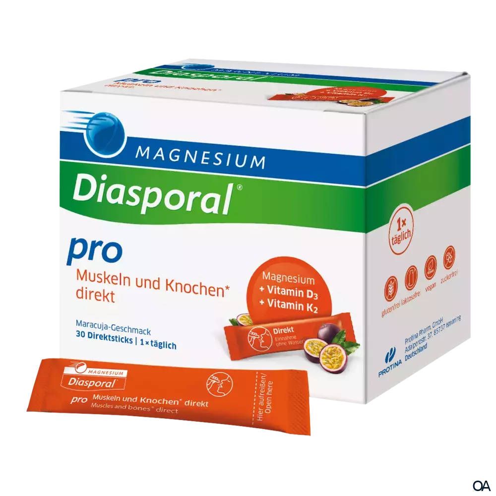 Magnesium Diasporal® Pro Muskeln und Knochen* direkt Sticks Magnesium Diasporal® Pro Muskeln und Knochen* direkt Sticks