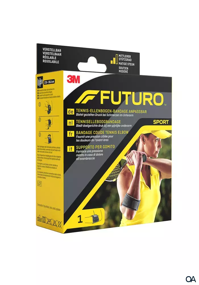 Futuro Sport Tennis-Ellenbogen-Bandage anpassbar Futuro Sport Tennis-Ellenbogen-Bandage anpassbar