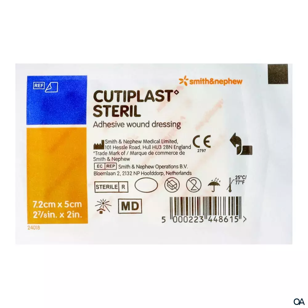 CUTIPLAST Wundverband steril, 5 x 7,2 cm