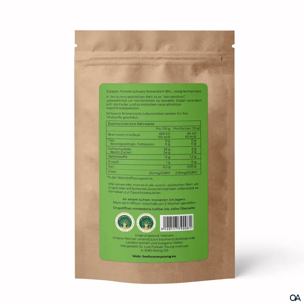 Live Forever Young Pomelo Fermentiert in Stücken