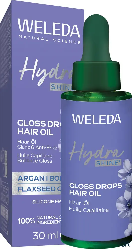 Weleda Hydra Shine Gloss Drops Haar-Öl Alpen-Lein