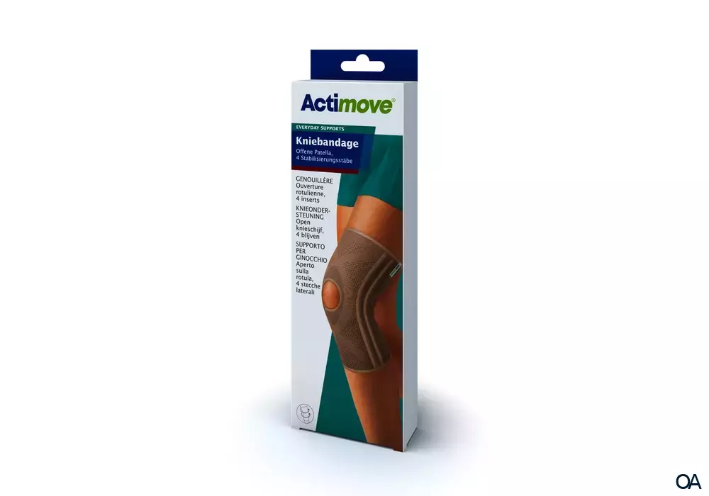 Actimove® Kniebandage Offene Patella, 4 Stabilisierungsstäbe - Small Actimove® Kniebandage Offene Patella, 4 Stabilisierungsstäbe - Small