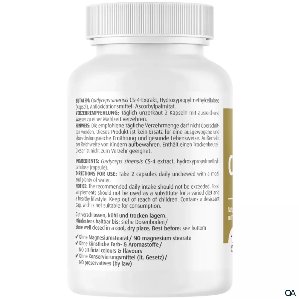 Zeinpharma Cordyceps CS-4 500 mg Kapseln