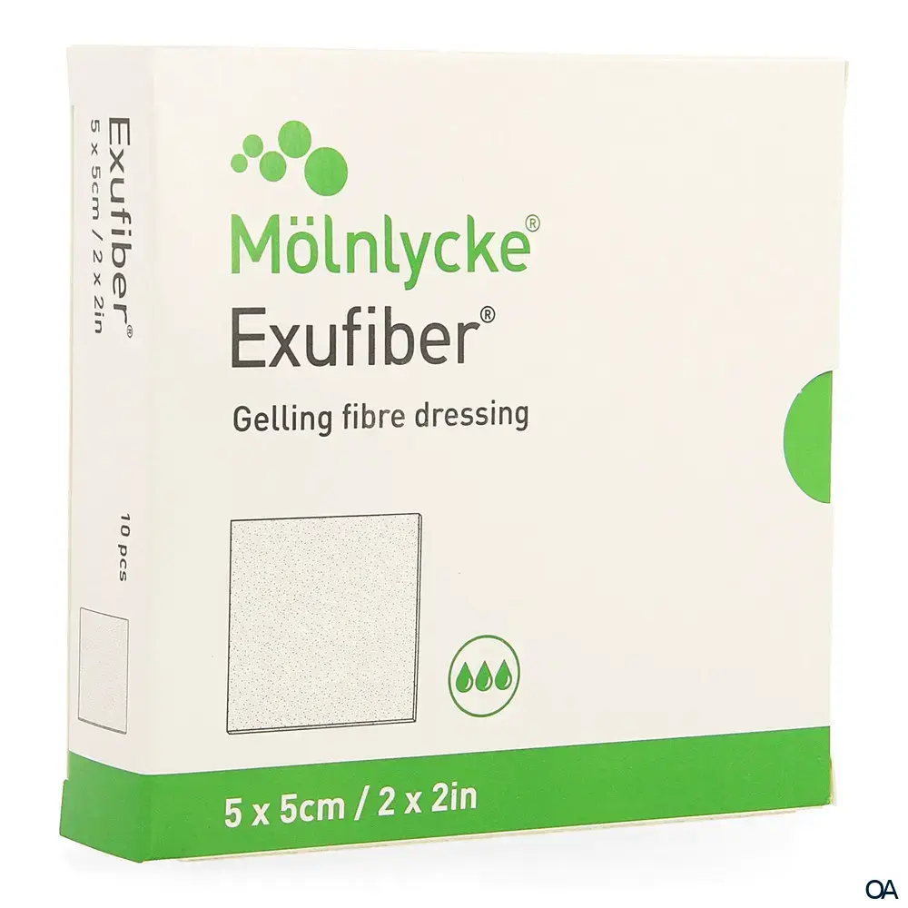 Mölnlycke® Exufiber® Gelbildender Faserverband steril, 5 x 5 cm