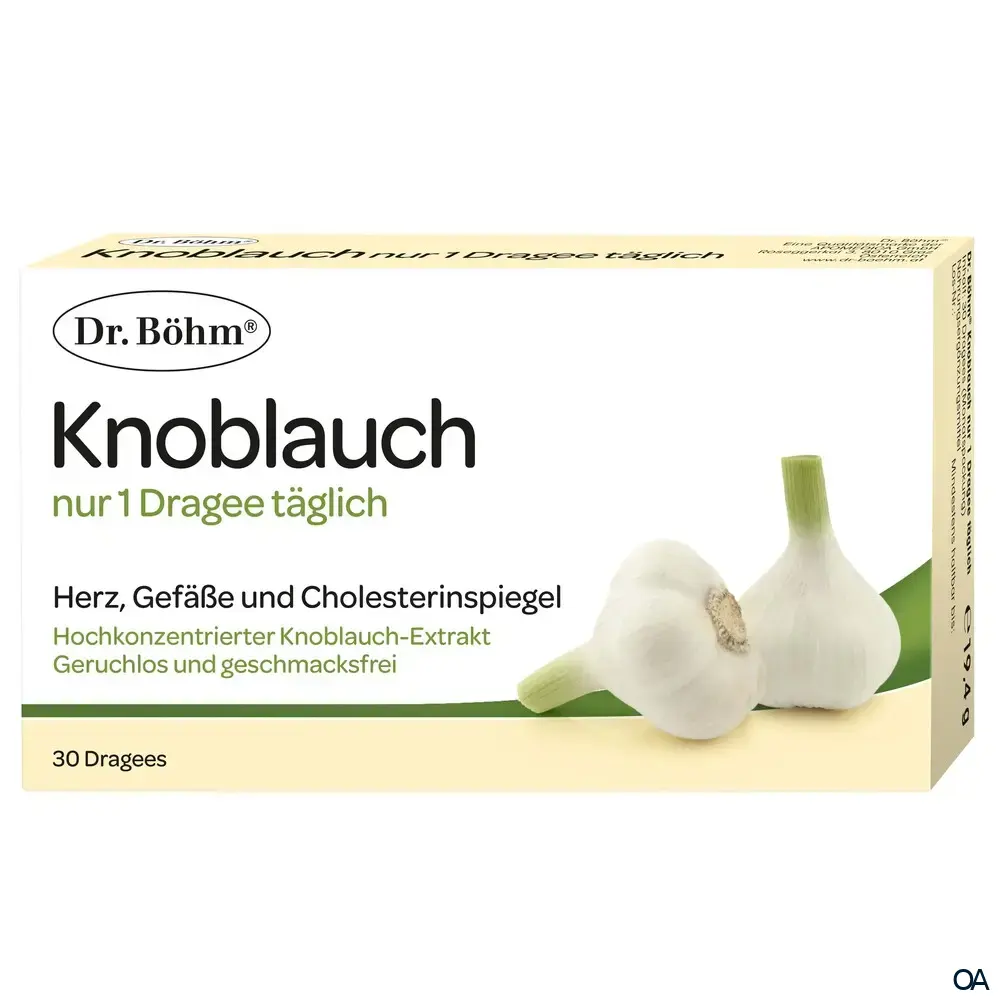 Dr. Böhm® Knoblauch nur 1 x täglich Dragees Dr. Böhm® Knoblauch nur 1 x täglich Dragees