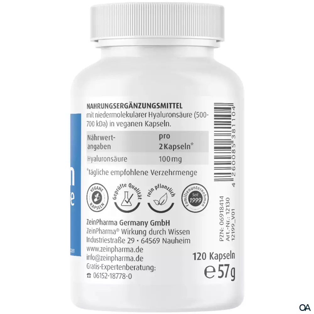 ZeinPharma Hyaluronsäure 50 mg Kapseln ZeinPharma Hyaluronsäure 50 mg Kapseln