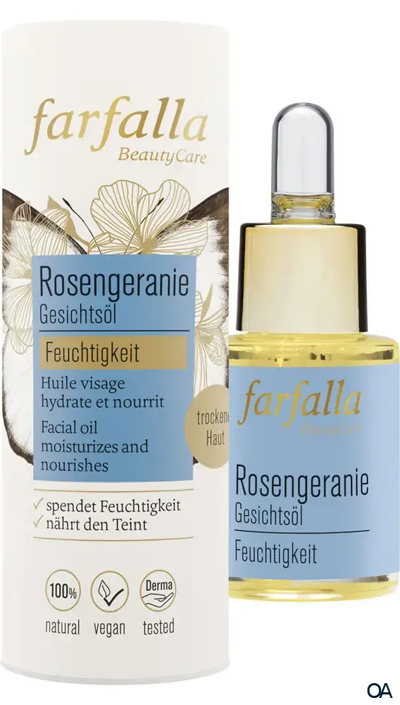 Farfalla Gesichtsöl Rosengeranie, Feuchtigkeit