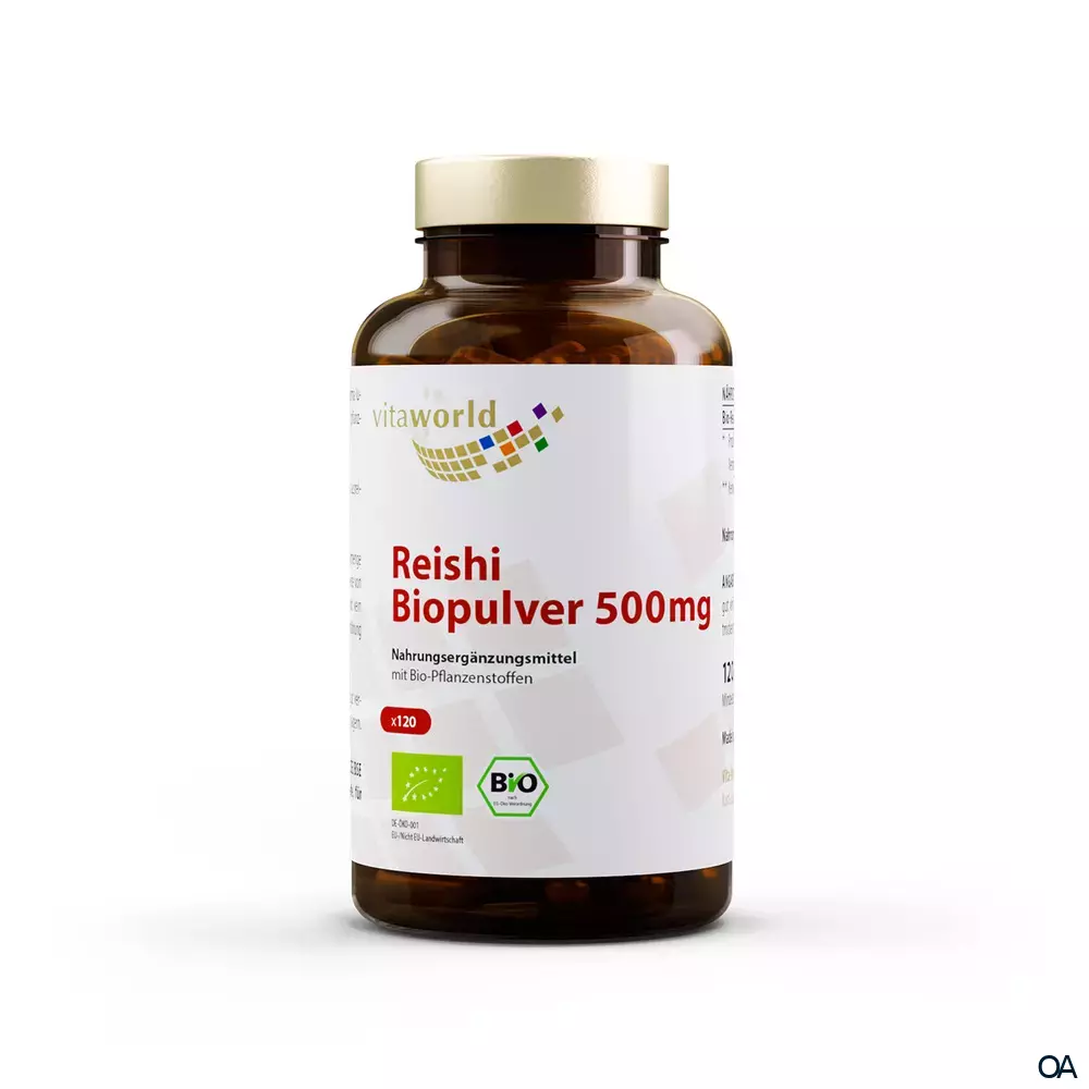 Vitaworld Reishi Biopulver 500 mg Kapseln Vitaworld Reishi Biopulver 500 mg Kapseln