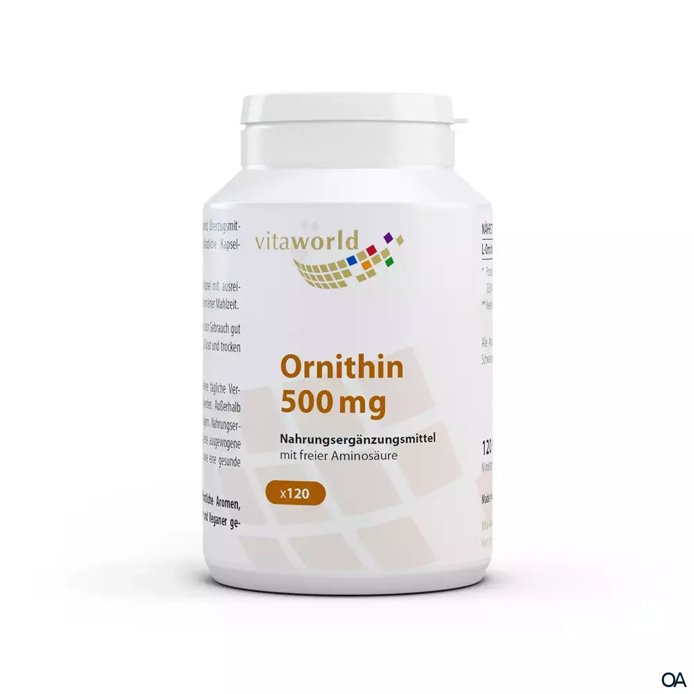 Vitalworld L-Ornithin 500 mg Kapseln Vitalworld L-Ornithin 500 mg Kapseln