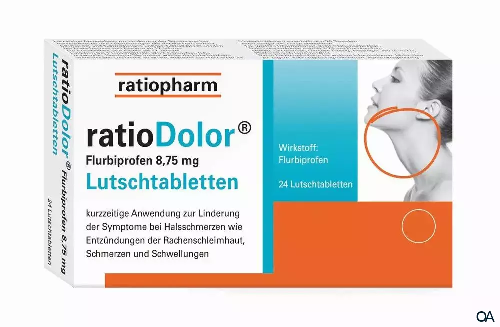 ratioDolor® Flurbiprofen 8,75 mg Lutschtabletten ratioDolor® Flurbiprofen 8,75 mg Lutschtabletten
