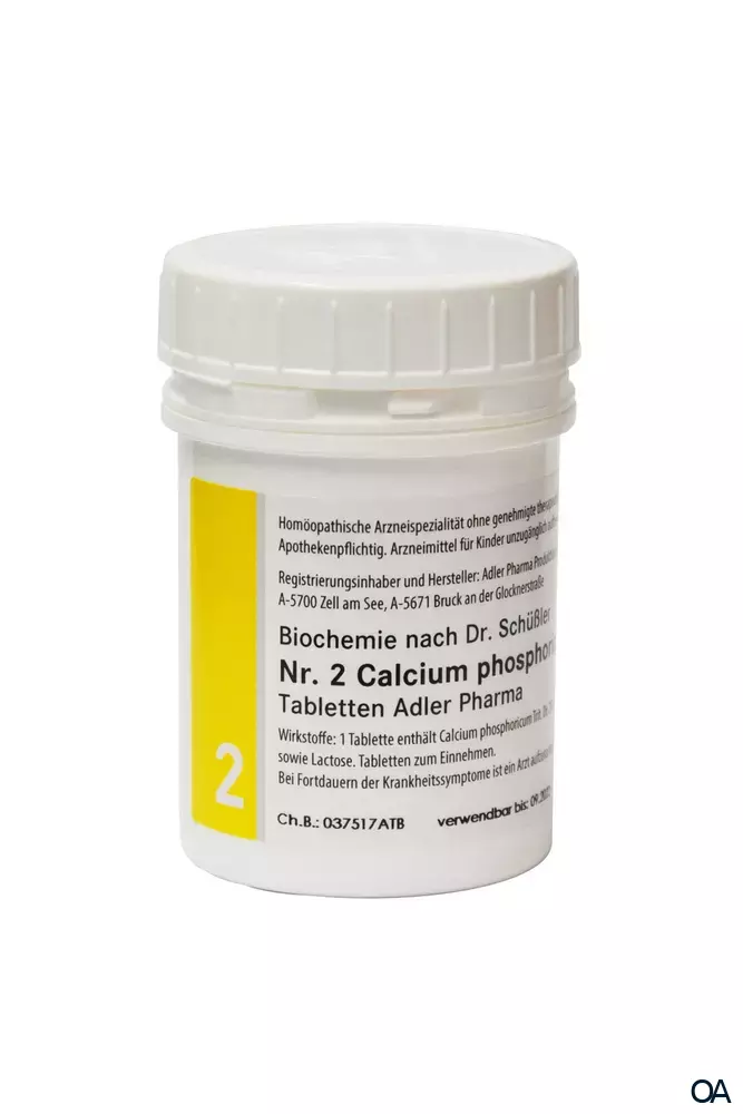 Schüßler Salz Adler Nr. 2 Calcium phosphoricum D6 Tabletten Schüßler Salz Adler Nr. 2 Calcium phosphoricum D6 Tabletten