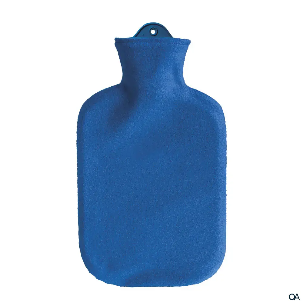 Sänger Wärmflasche mit Konturbezug, blau - 2,0L