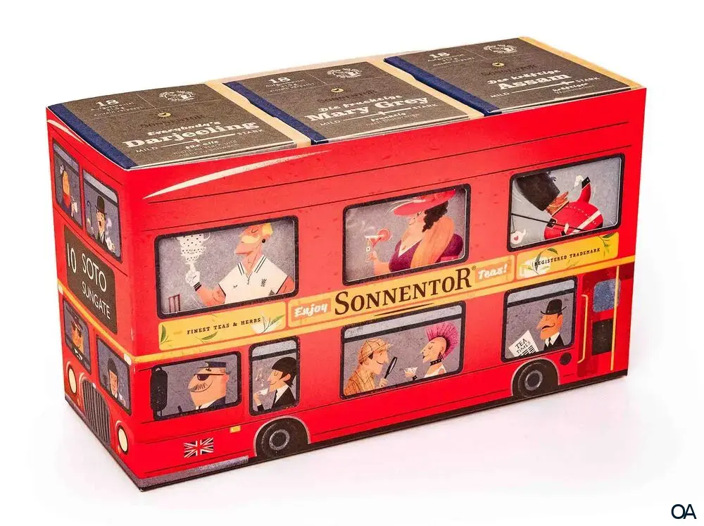 Sonnentor Schwarztee London Bus
