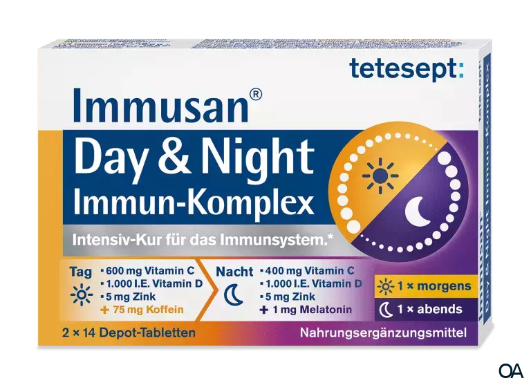 tetesept Immusan® Day & Night Immun-Komplex Depot-Tabletten 2 x 14 Stück tetesept Immusan® Day & Night Immun-Komplex Depot-Tabletten 2 x 14 Stück