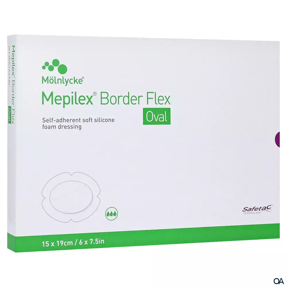 Mepilex® Border Flex Oval Schaumverband 15 x 19 cm