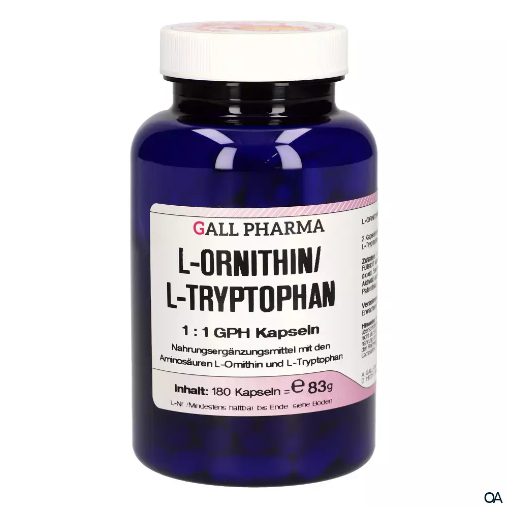 Gall Pharma L-Ornithin/L-Tryptophan 1:1 Kapseln Gall Pharma L-Ornithin/L-Tryptophan 1:1 Kapseln