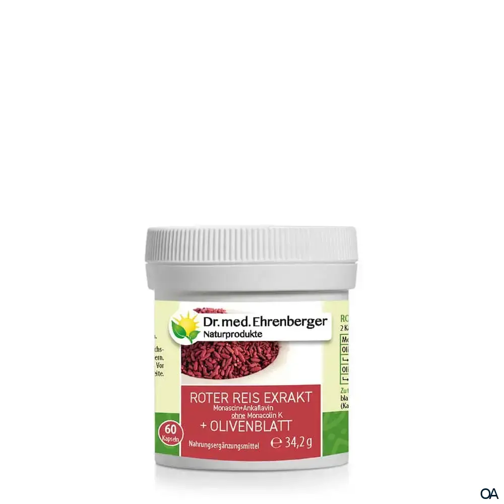 Dr. Ehrenberger Ankaflavin+Monascin aus rotem Reis und Olivenblatt Kapseln Dr. Ehrenberger Ankaflavin+Monascin aus rotem Reis und Olivenblatt Kapseln
