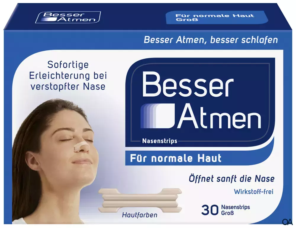 Besser Atmen Breathe Right® Nasenstrips Groß Beige Besser Atmen Breathe Right® Nasenstrips Groß Beige