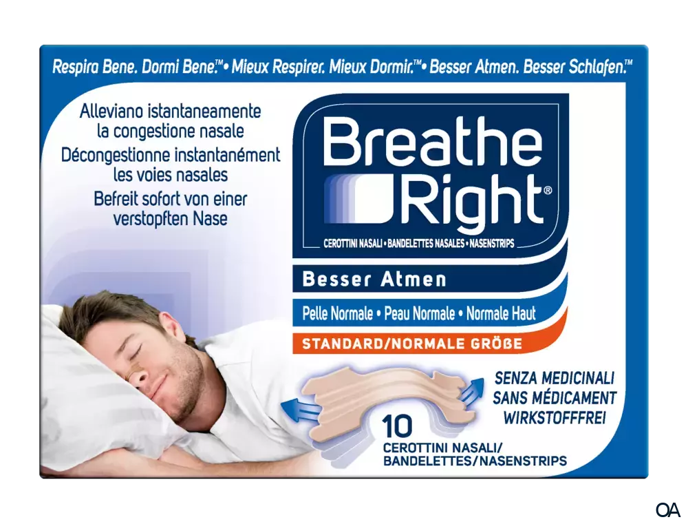 Besser Atmen Breathe Right® Nasenstrips Normal Beige