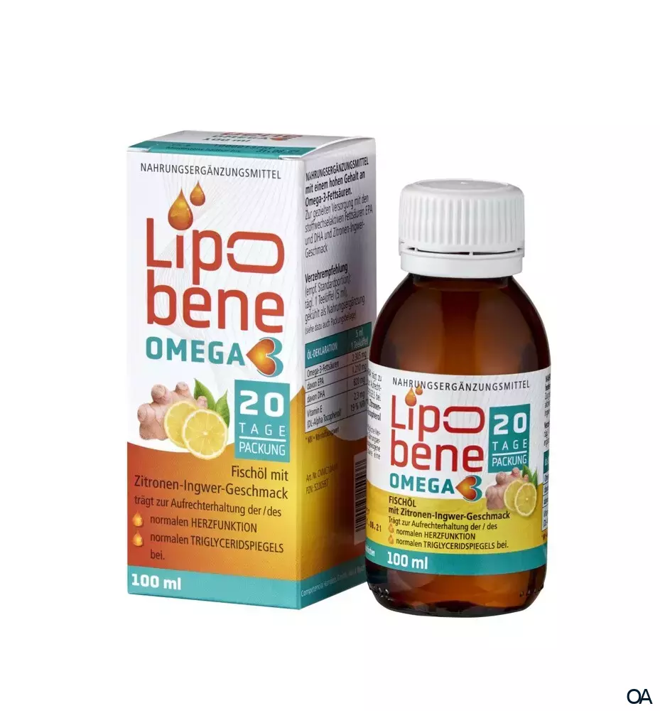 Lipobene Omega 3 Zitronen Ingwer Öl Lipobene Omega 3 Zitronen Ingwer Öl