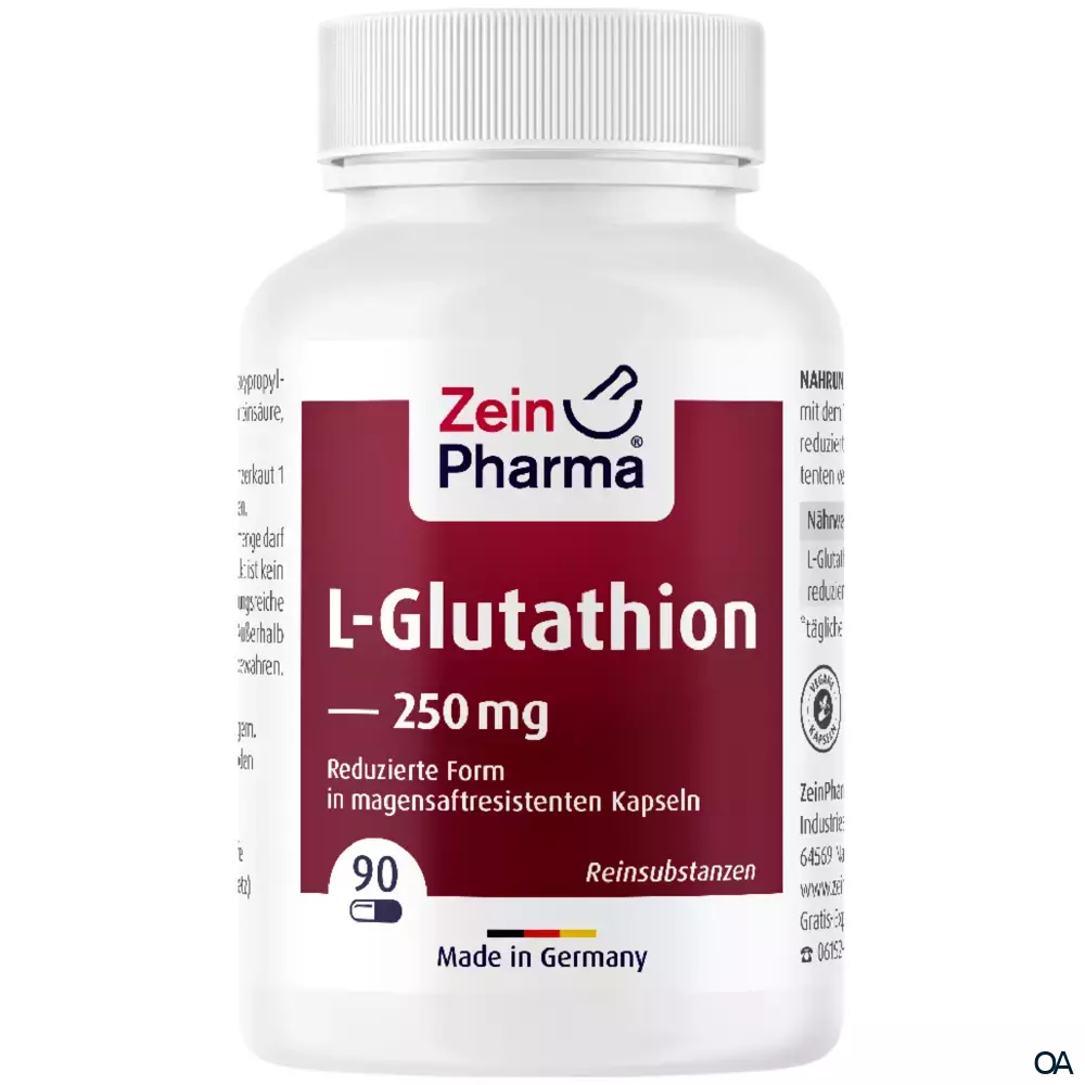 ZeinPharma Reduziertes L-Glutathion 250 mg Kapseln ZeinPharma Reduziertes L-Glutathion 250 mg Kapseln
