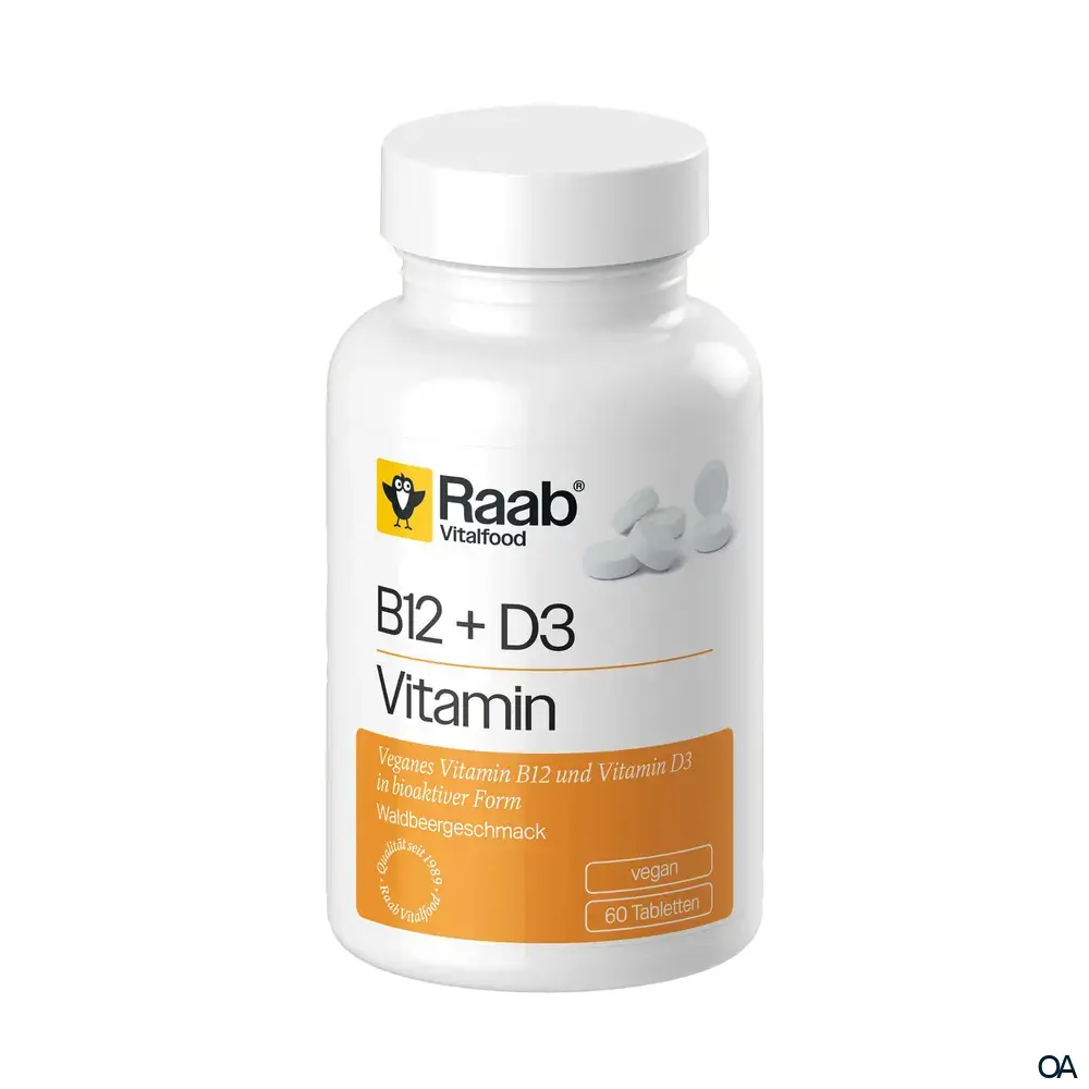 Raab® Vitalfood Vitamin B12 + D3 Lutschtabletten