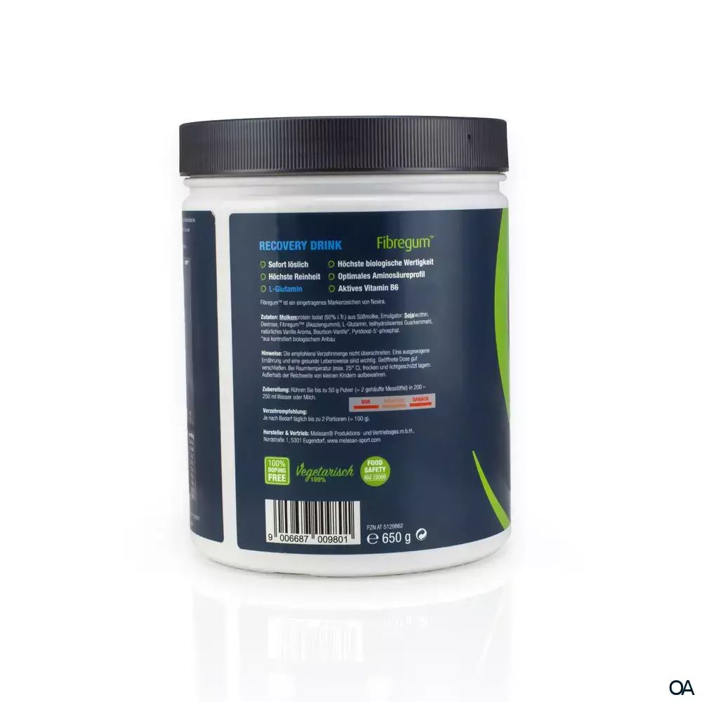 Melasan Sport Recovery Drink Pulver Vanille Melasan Sport Recovery Drink Pulver Vanille