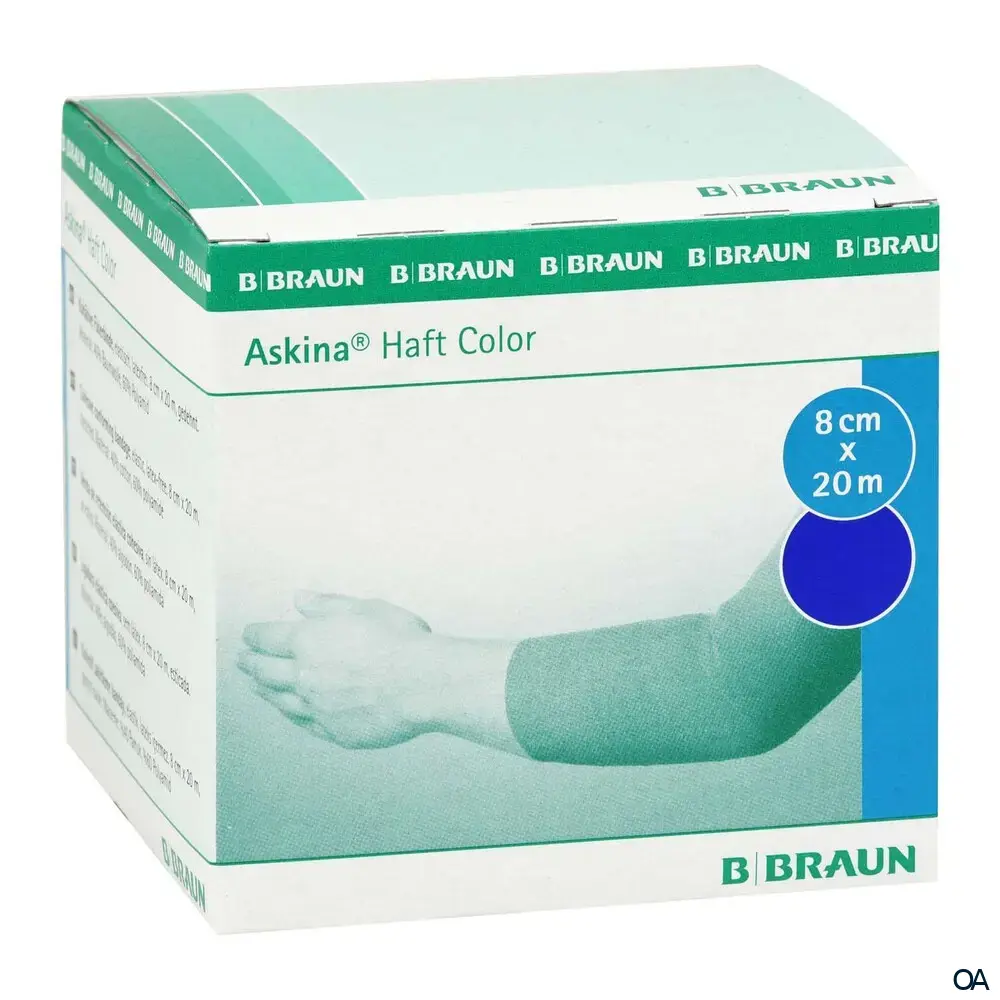 Askina® Haft Color Kohäsive Fixierbinde Blau, 8 cm x 20 m