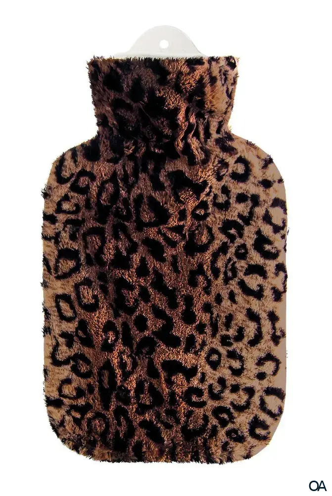 Sänger Wärmflasche Plüschbezug Leopard - 2,0L